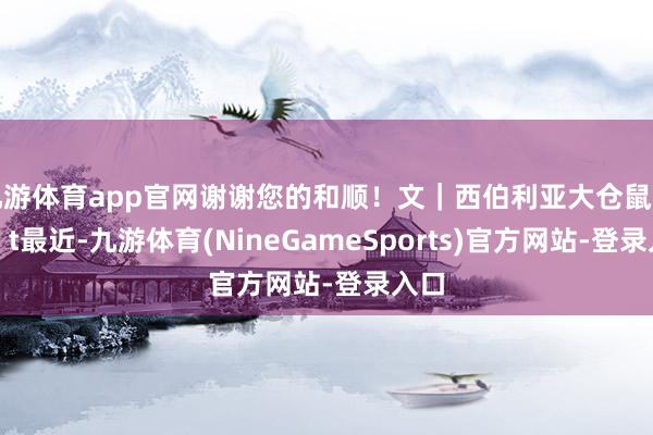 九游体育app官网谢谢您的和顺！文｜西伯利亚大仓鼠裁剪｜t最近-九游体育(NineGameSports)官方网站-登录入口